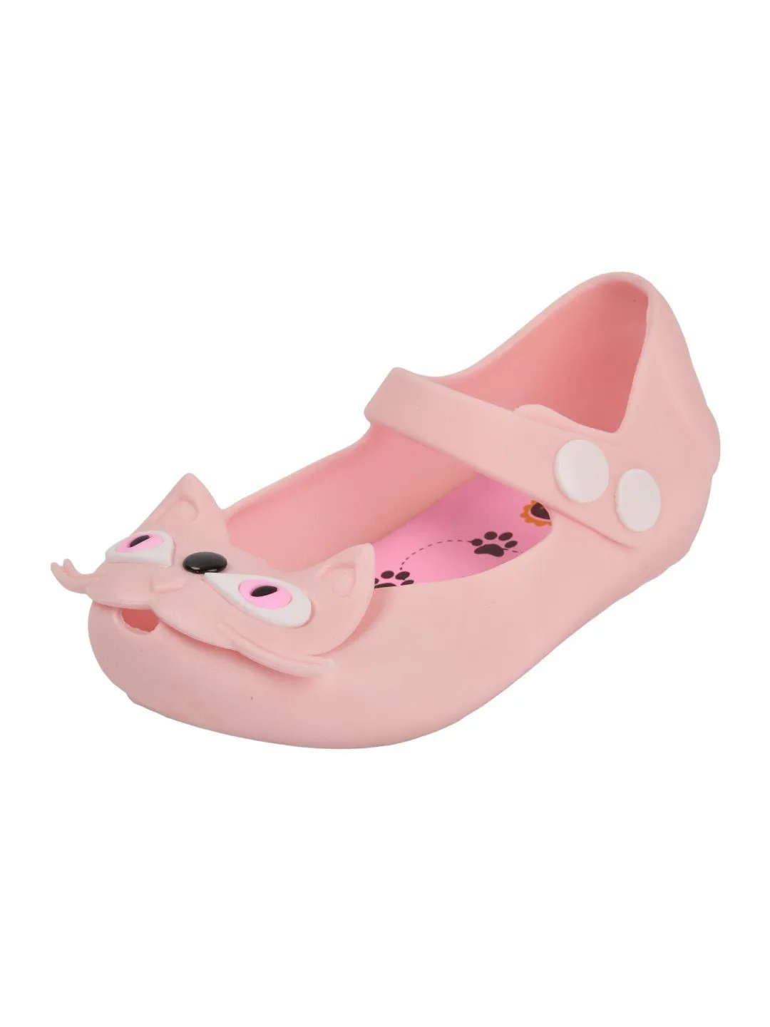 Adorable Kitty Face Mary Jane Jelly Shoes for Girls - Pink
