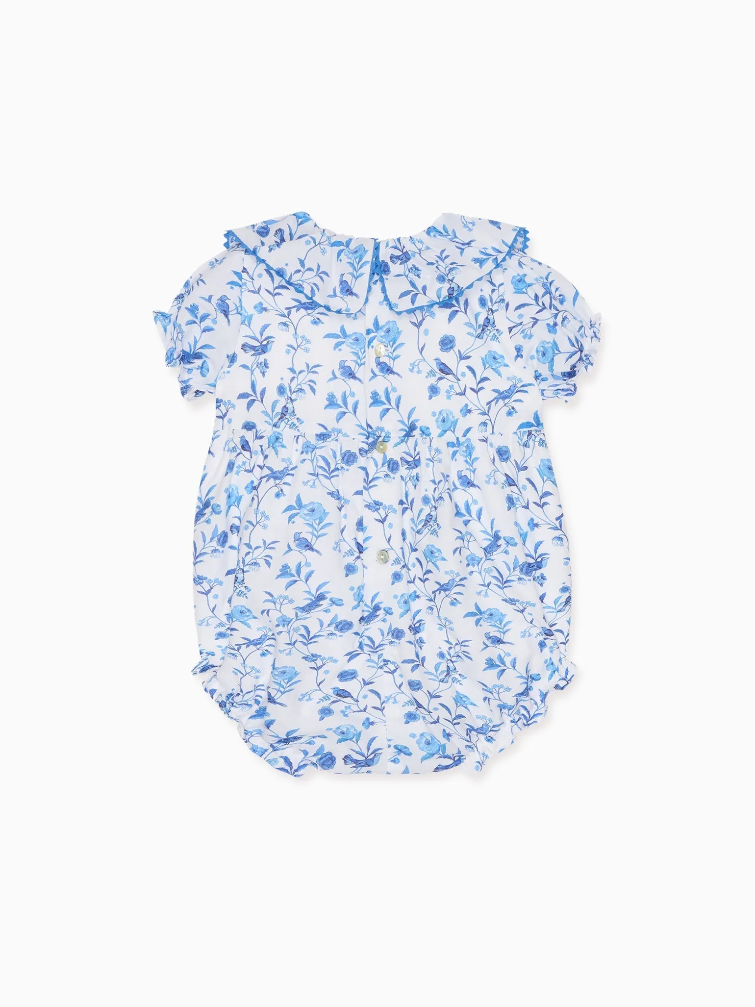 Blue Bird Floral Inessa Baby Girl Romper
