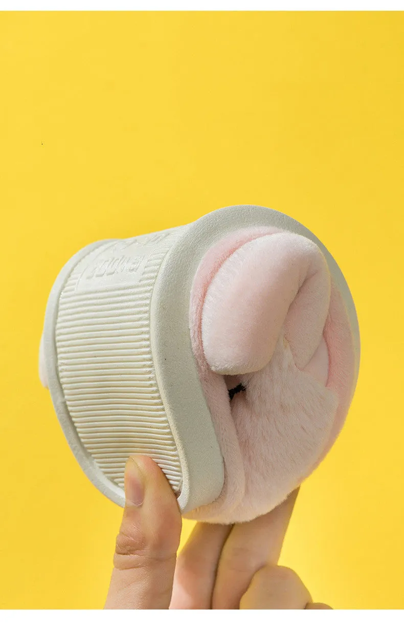 Bunny Rabbit Slippers with Ears for Girls