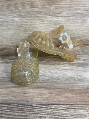Children's Place Gold Glitter Jelly Sandals sz 6c