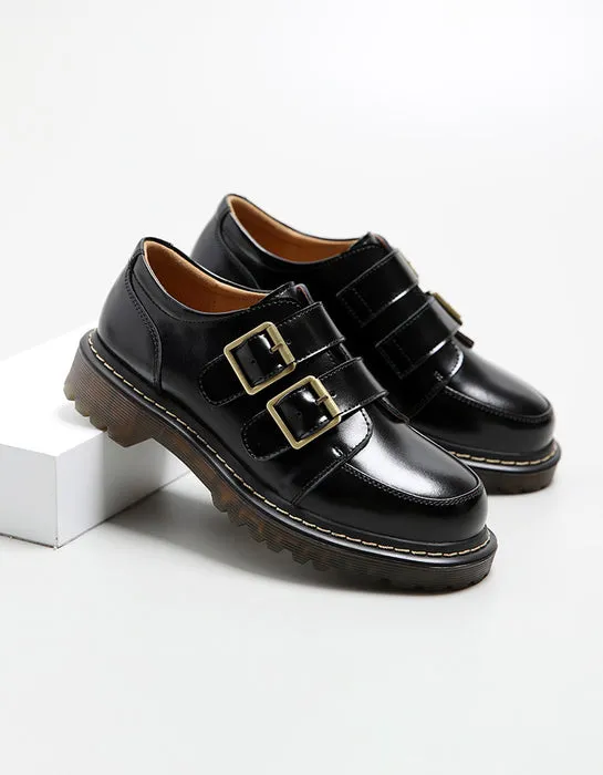[Clearance] Double Buckle Front Mary Janes (35, 36)