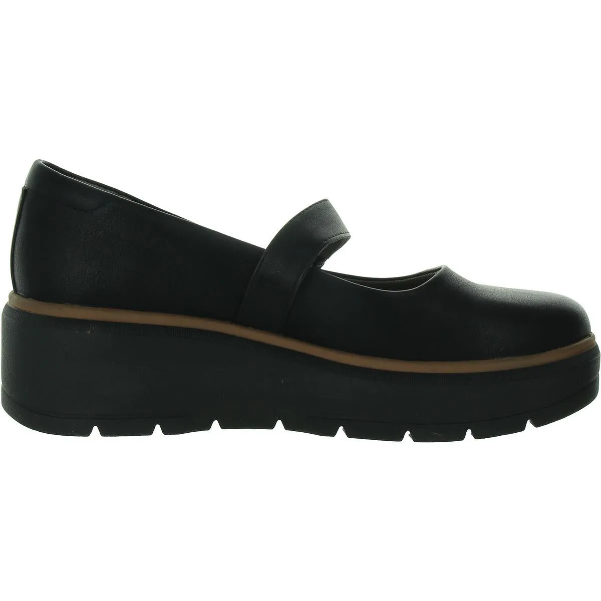 Dr. Scholl's Shoes Womens Nice Max MJ Slip On Platform Mary Janes