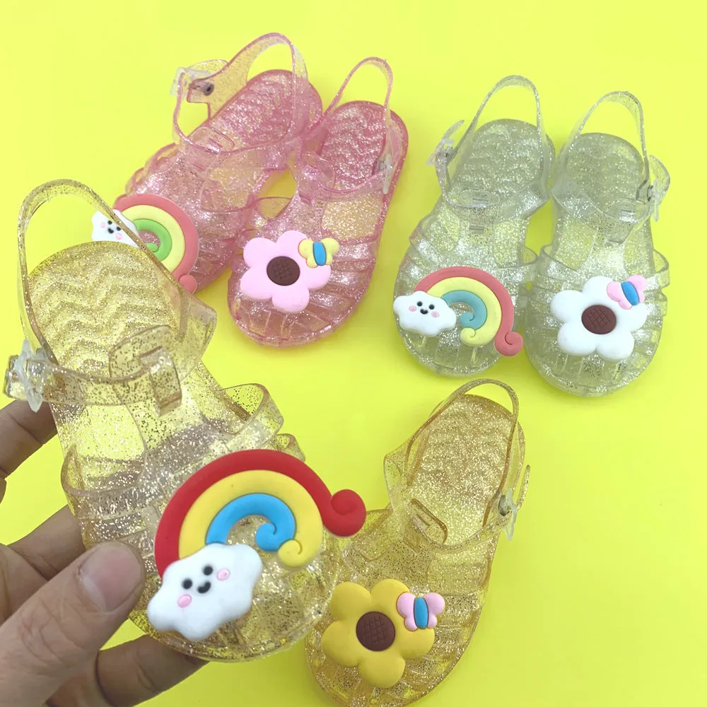 Girl Summer Soft Jelly Crystal Cartoon Plastic Sandals