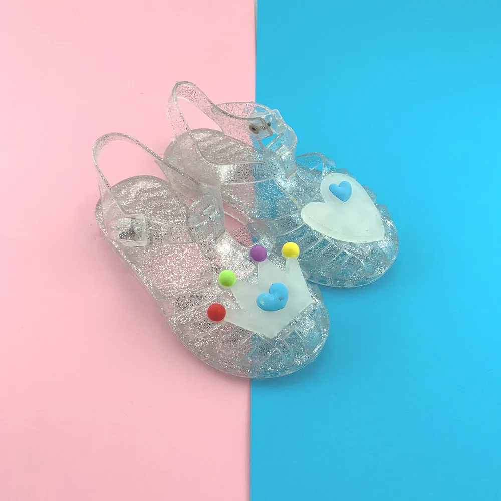 Girl Summer Soft Jelly Crystal Cartoon Plastic Sandals