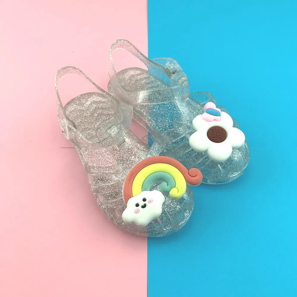 Girl Summer Soft Jelly Crystal Cartoon Plastic Sandals