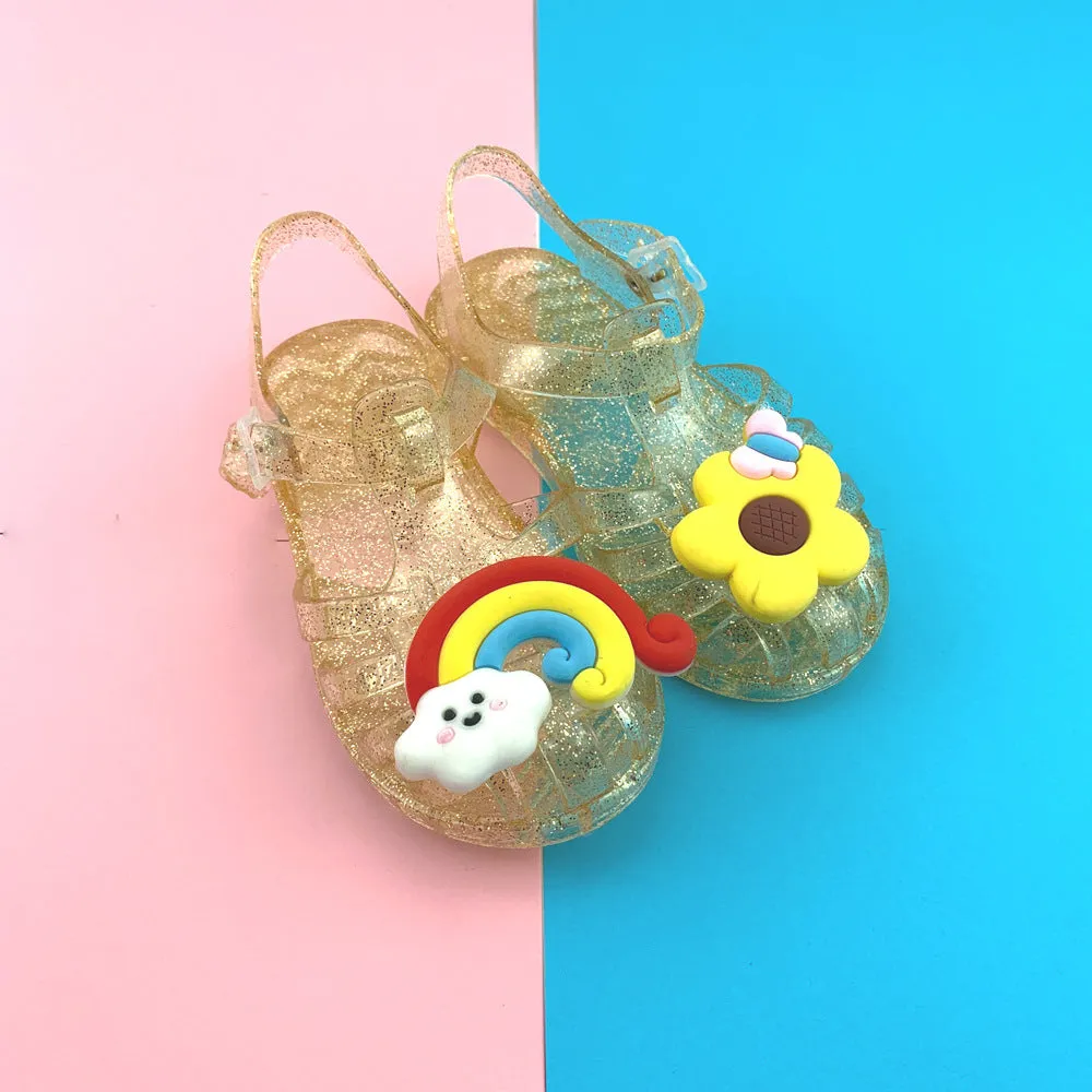 Girl Summer Soft Jelly Crystal Cartoon Plastic Sandals