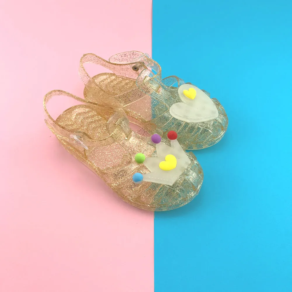 Girl Summer Soft Jelly Crystal Cartoon Plastic Sandals
