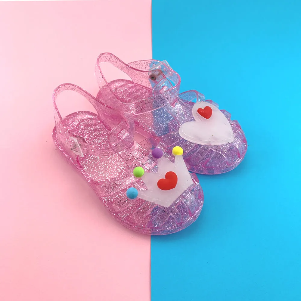 Girl Summer Soft Jelly Crystal Cartoon Plastic Sandals