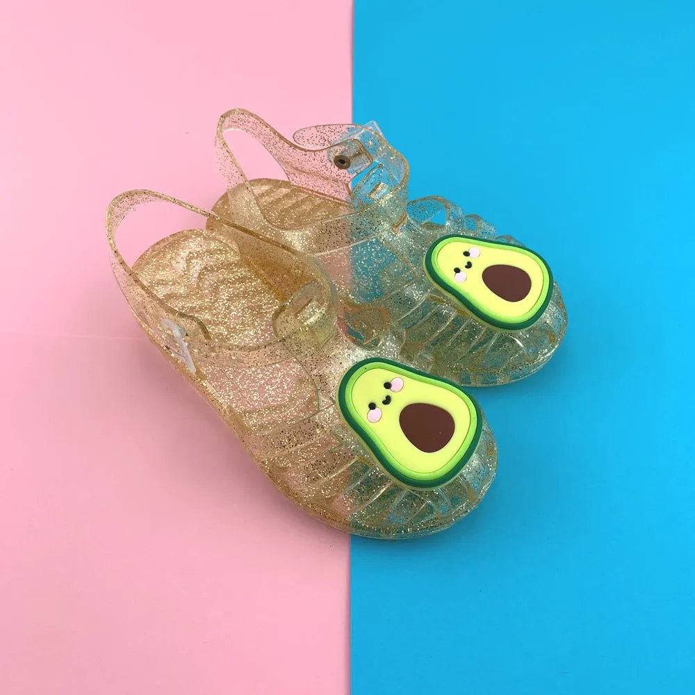 Girl Summer Soft Jelly Crystal Cartoon Plastic Sandals