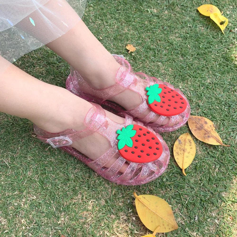 Girl Summer Soft Jelly Crystal Cartoon Plastic Sandals