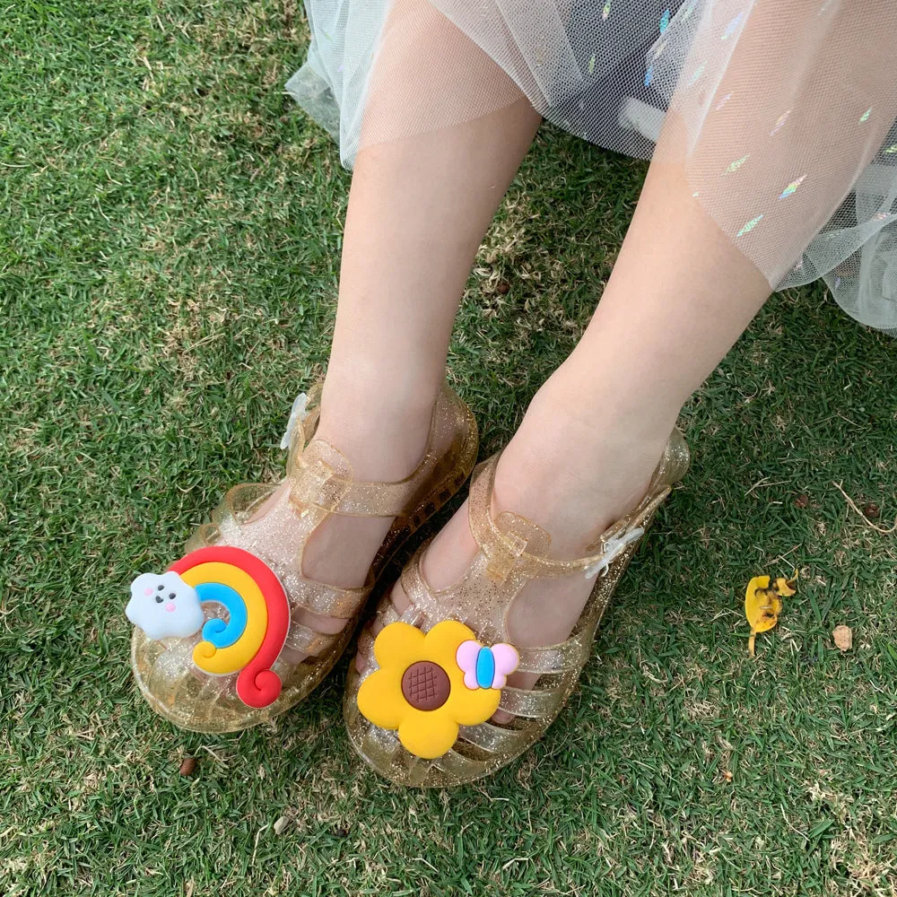 Girl Summer Soft Jelly Crystal Cartoon Plastic Sandals