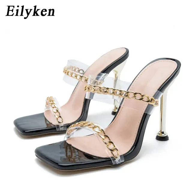 High Heel Slippers Chain Design^