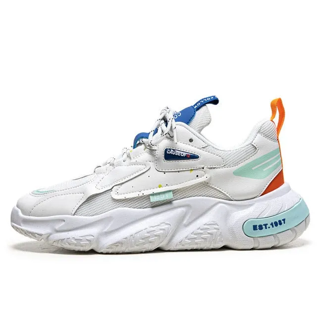 Hip-Hop Mixed Color Air Mesh Sneakers