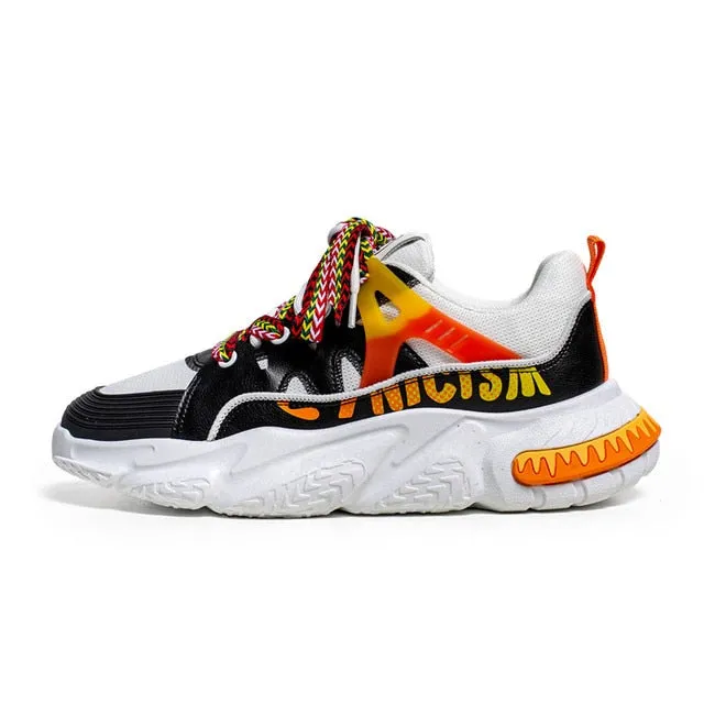 Hip-Hop Mixed Color Air Mesh Sneakers