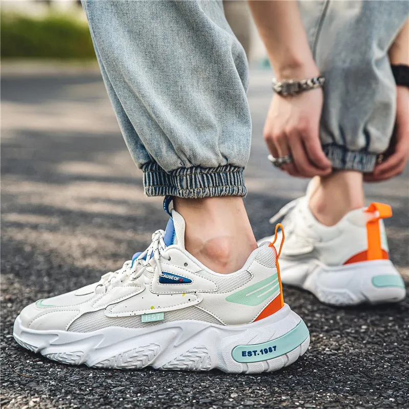 Hip-Hop Mixed Color Air Mesh Sneakers