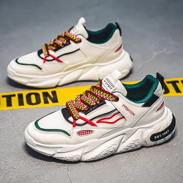 Hip-Hop Mixed Color Air Mesh Sneakers