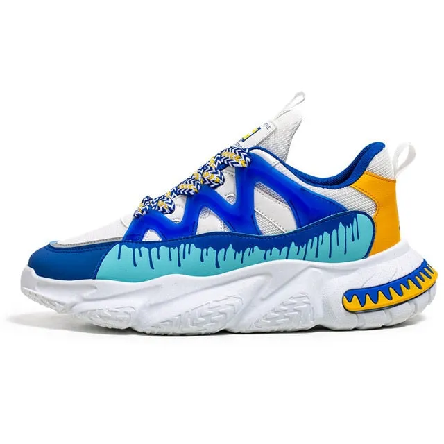 Hip-Hop Mixed Color Air Mesh Sneakers