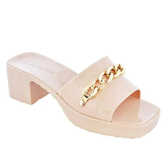 Liliana Rudy-2 Chain Jelly chunky block heels