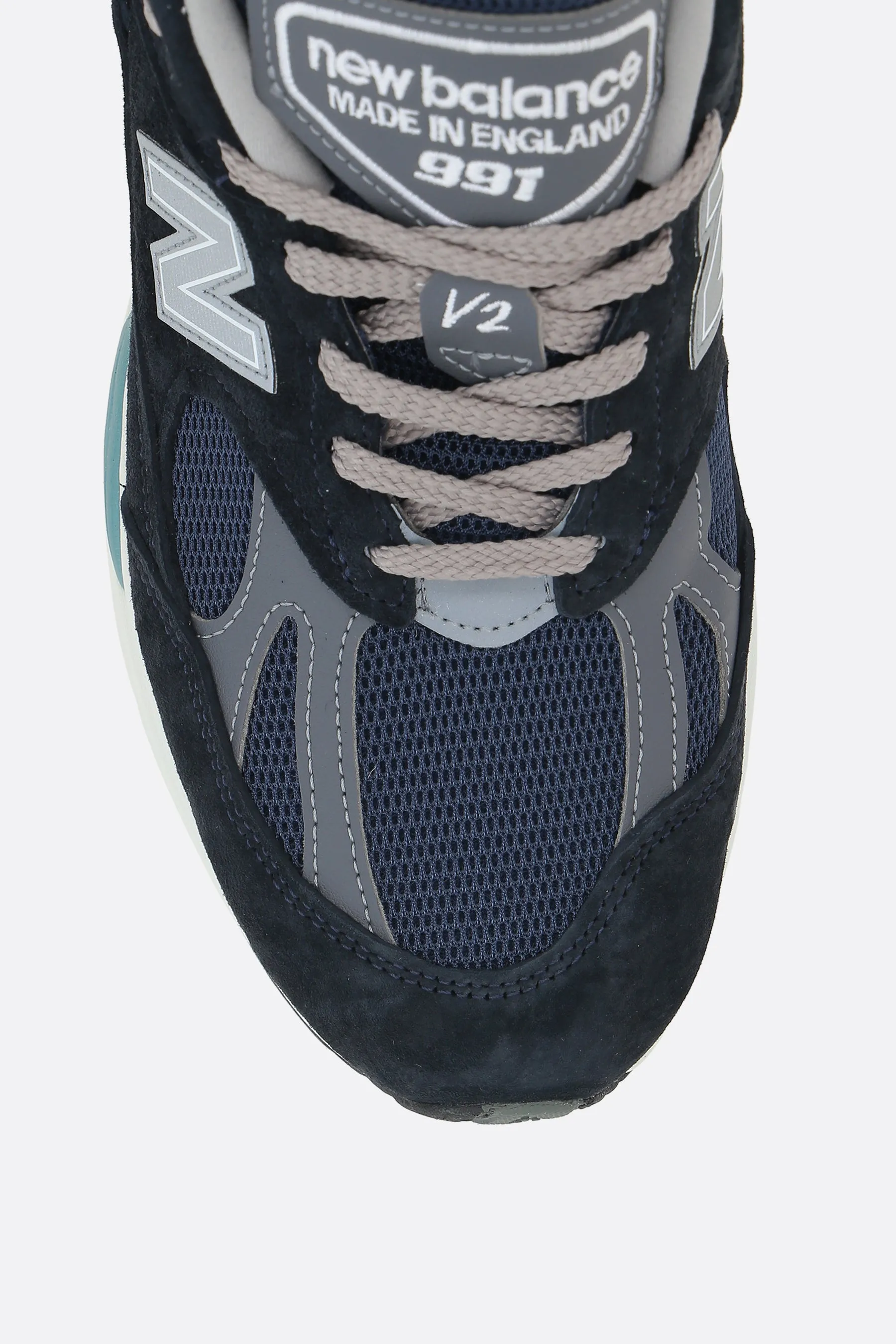 MADE in UK 991 mesh and suede sneakers