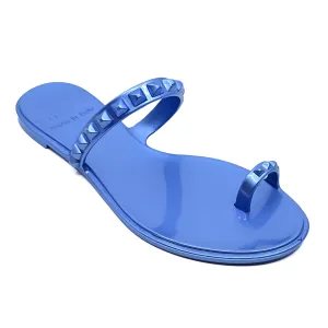 Maria Flat Sandal Baby Blue Metallic