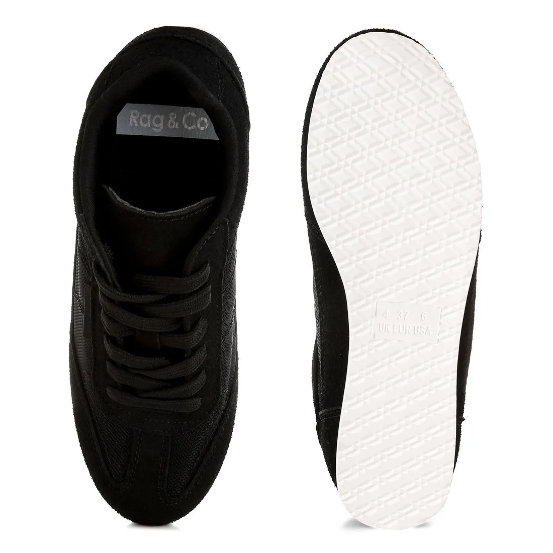 Microfiber & Mesh Sneakers
