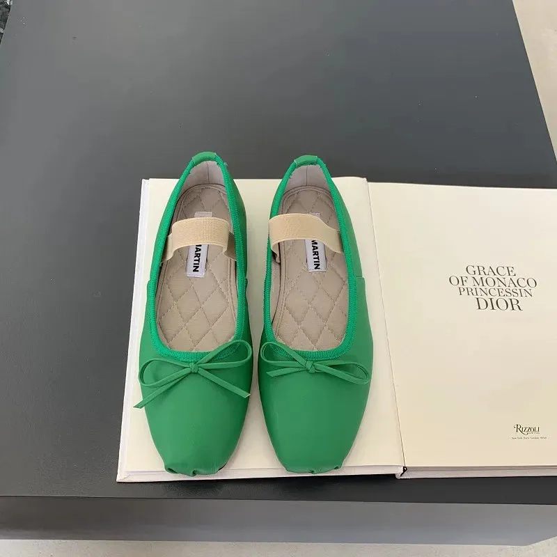 MQTIME  -  Spring Autumn Shallow Mouth Flats Women Fashion Casual Mary Janes Shoes Ladies Korean Pink Loafers Shoes for Women