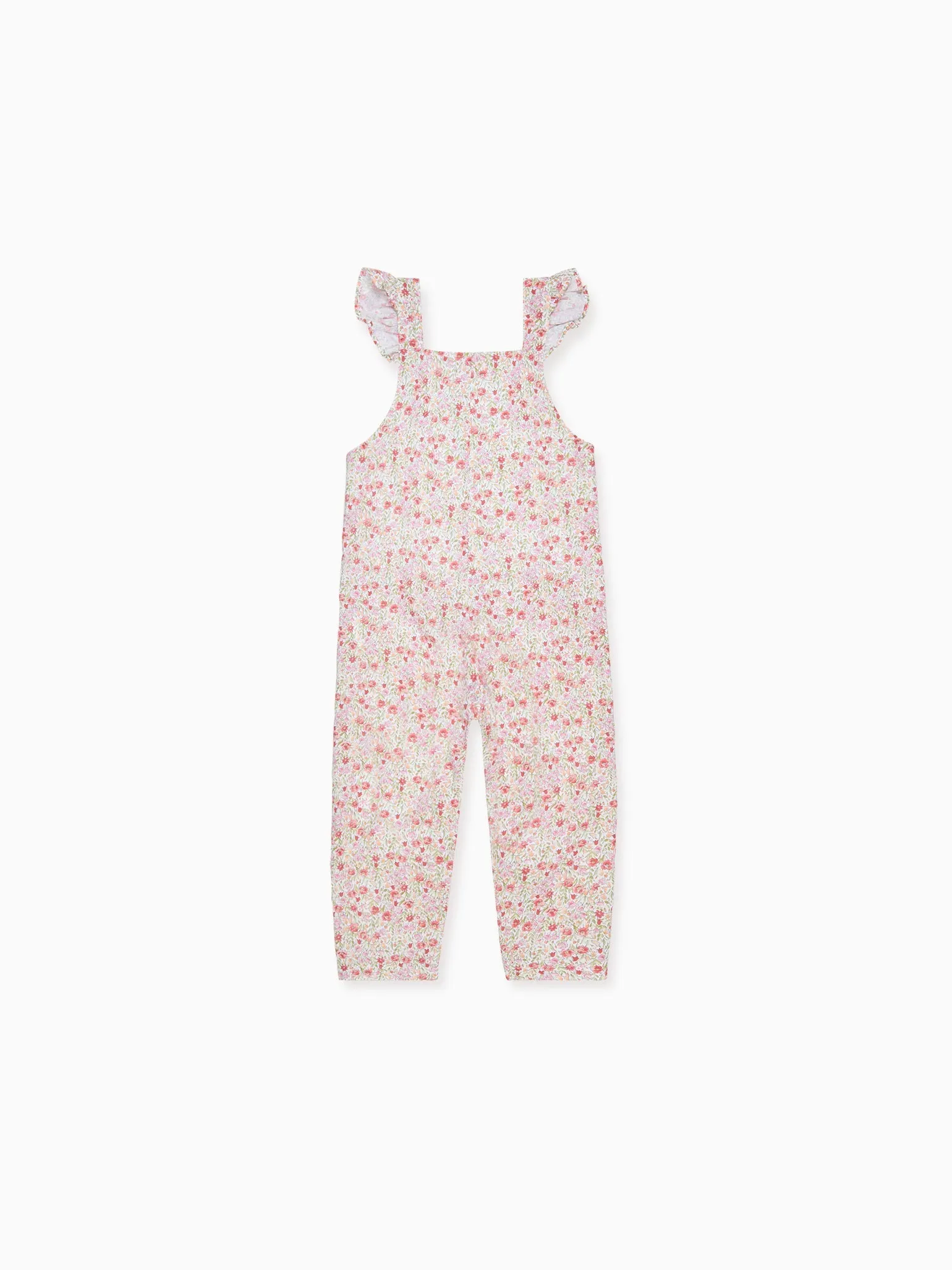 Red Floral Nova Baby Girl Overalls