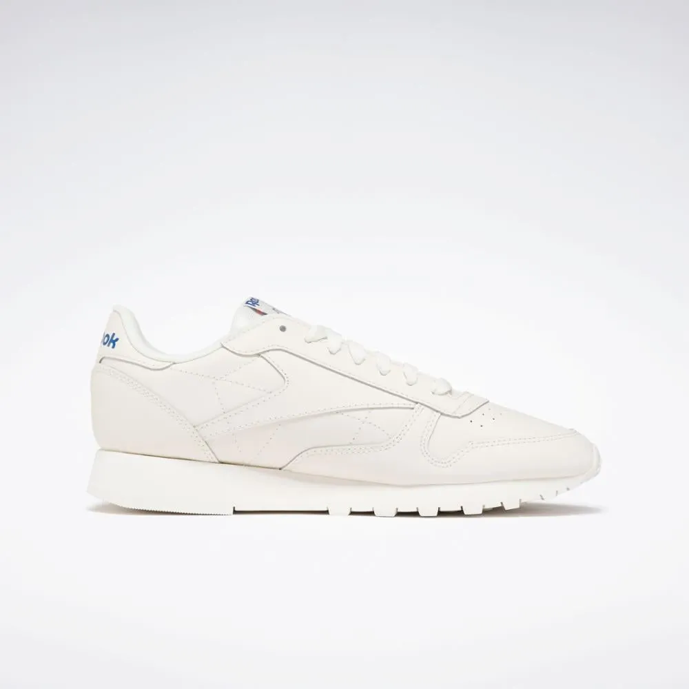 Reebok Footwear Men Classic Leather Shoes CHALK/VECBLU/VECRED