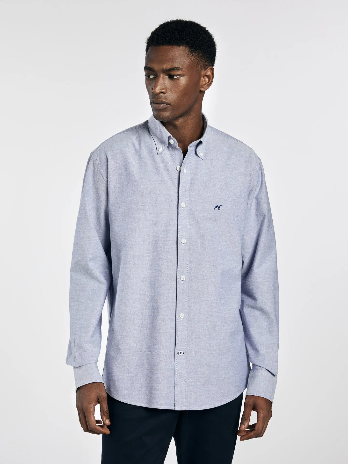 Regular fit 100I cotton plain oxford shirt