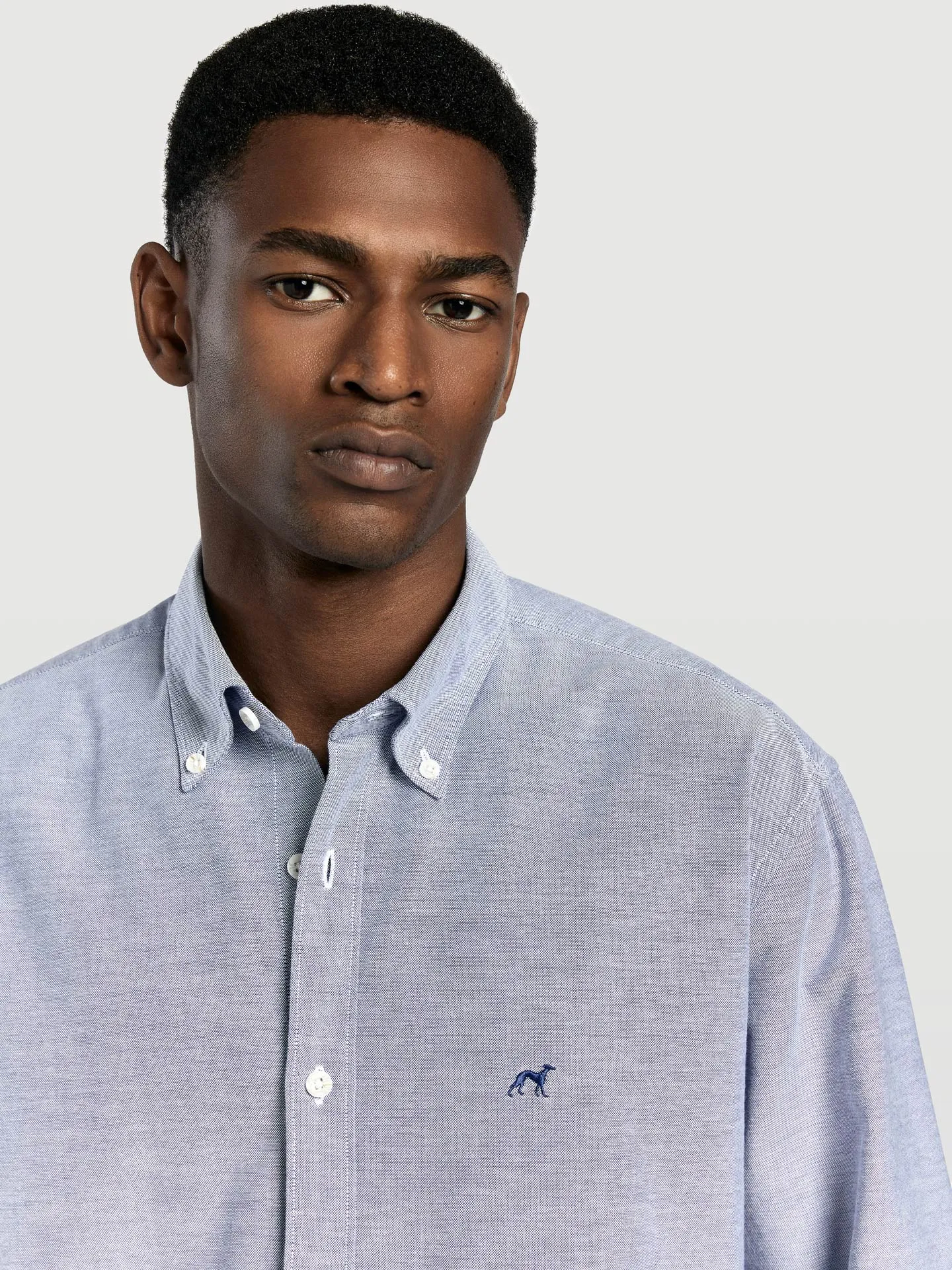 Regular fit 100I cotton plain oxford shirt