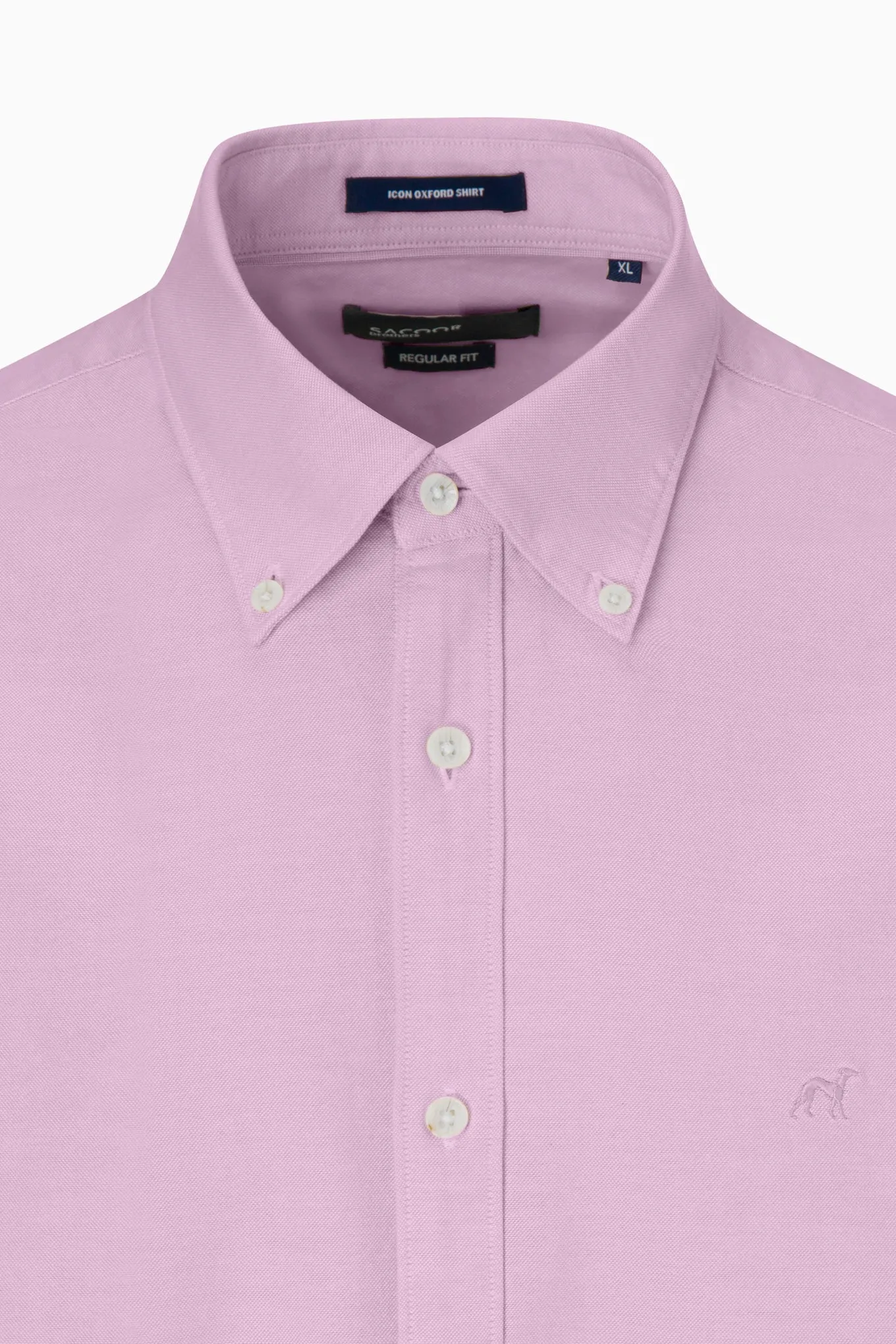 Regular fit 100I cotton plain oxford shirt