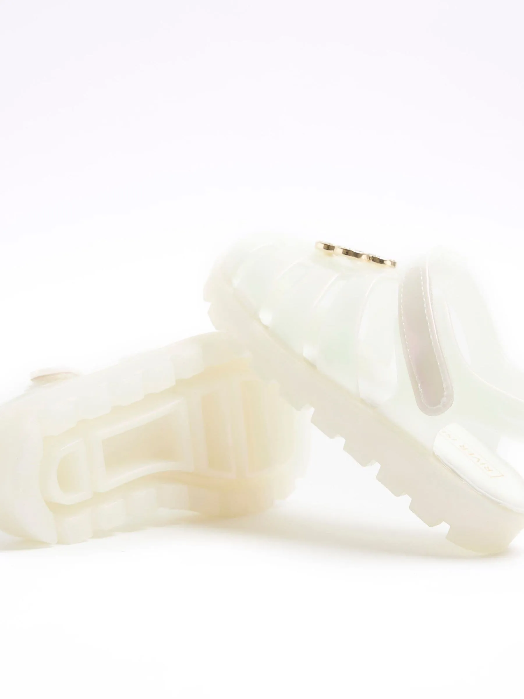 River Island White Girls Rainbow Flower Jelly Sandals