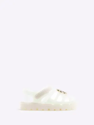 River Island White Girls Rainbow Flower Jelly Sandals