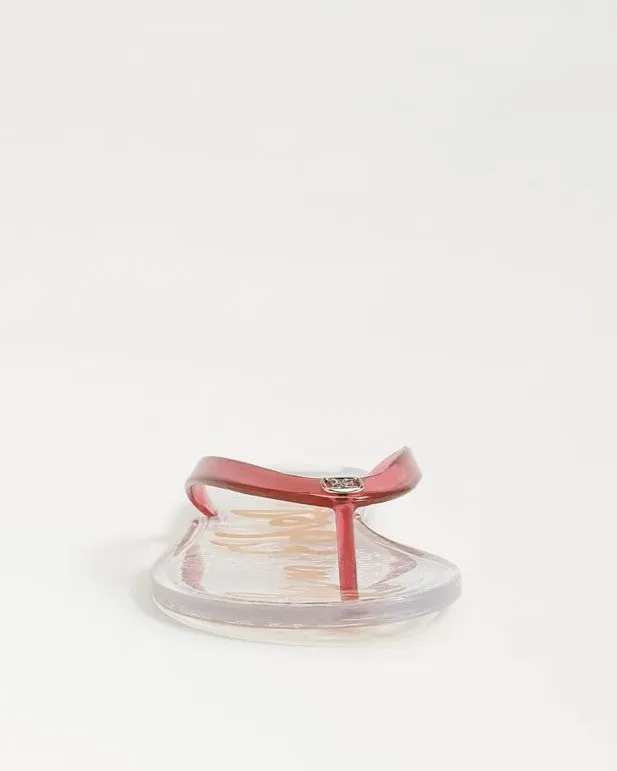 Sam Edelman Dean Jelly Flip Flops - Clear/Pink