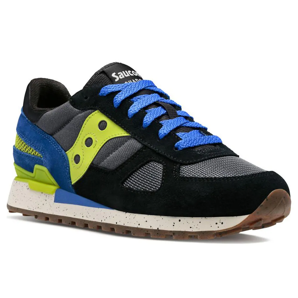 Scarpe Uomo Saucony Sneakers Shadow Original Black - Lime - Blue
