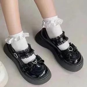 Sweet Memento Heart     Goth  Mary Janes Shoes Dark Academia Kawaii Academia Y2K Cottagecore Coquette Fairycore Dollette Princesscore