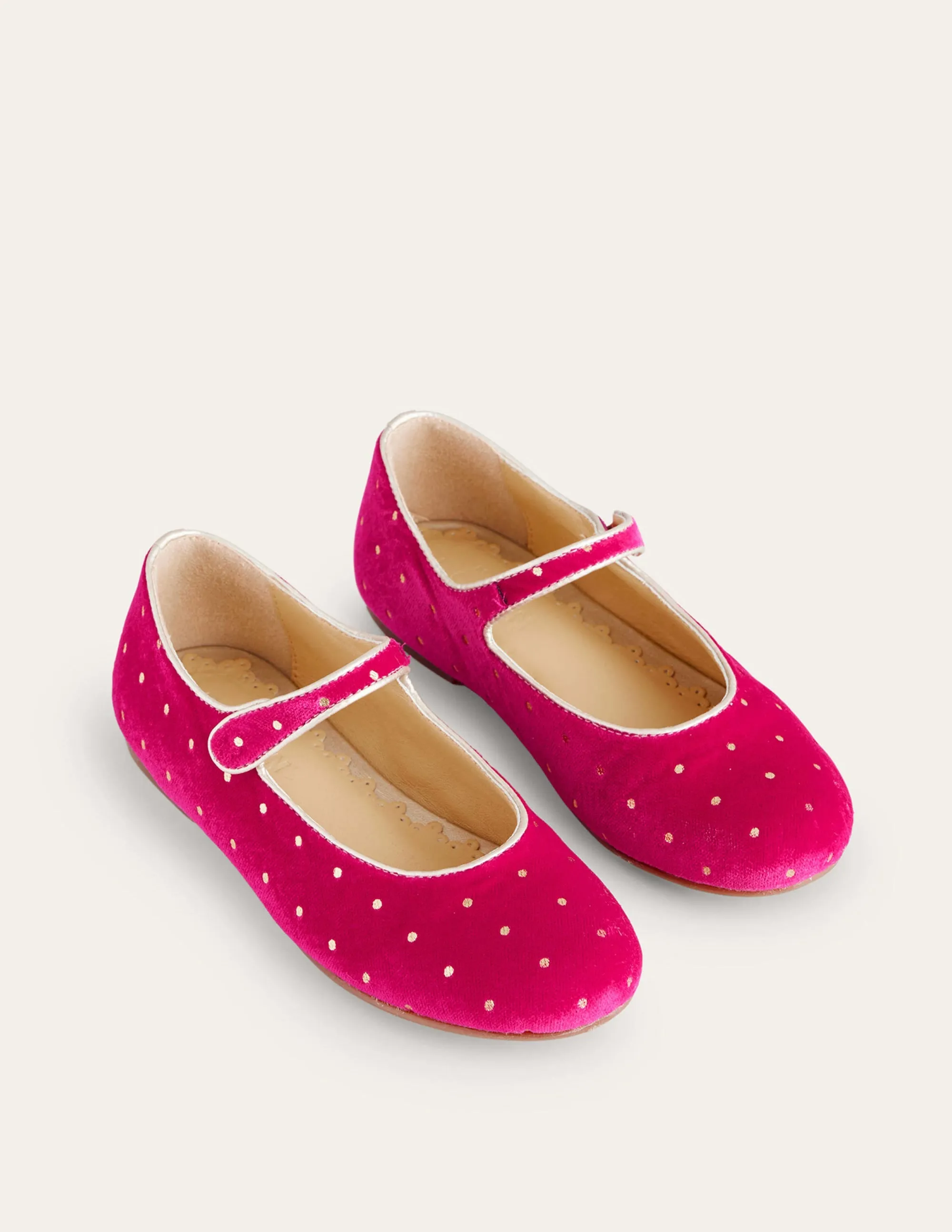 Velvet Mary Janes-Penelope Pink