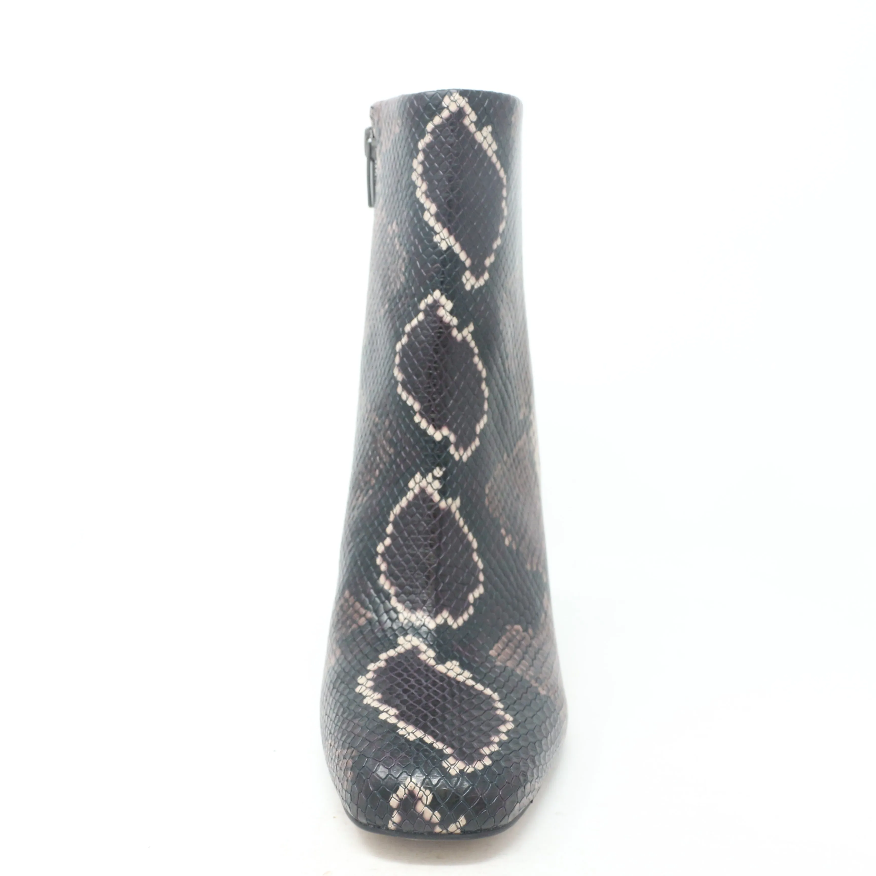 Vince Camuto Dannia Dark Brown Snake Print Leather Boots  / New With Box