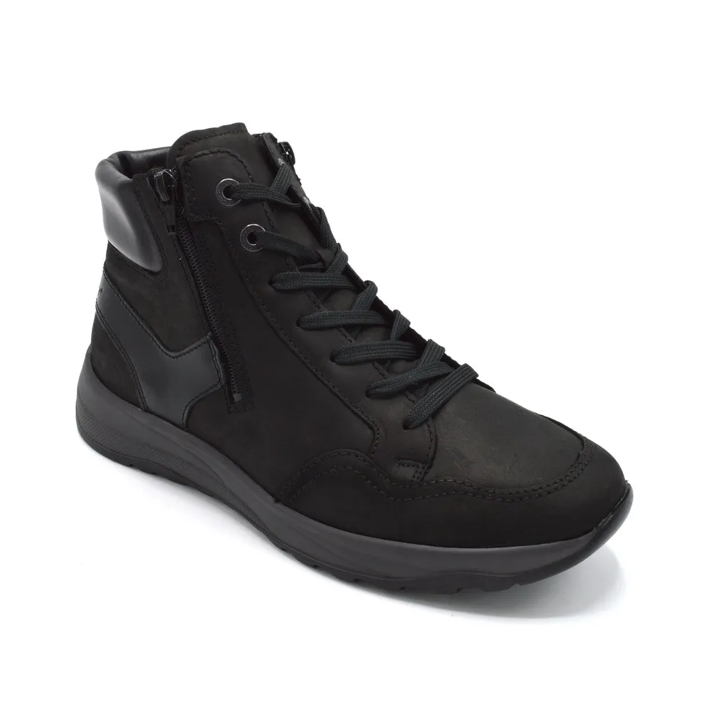 Waldlaufer John Boot - Mens Lightweight Wider Fit WalkingBoot - 2V (2E-4E) Width Fitting - Black